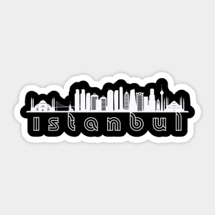 Istanbul Skyline Geometric Sticker